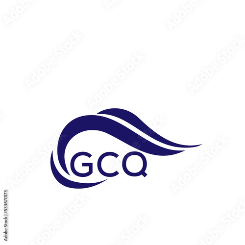 GCQ letter logo. GCQ blue image on white background. GCQ Monogram logo design for entrepreneur and business. GCQ best icon.
 photo