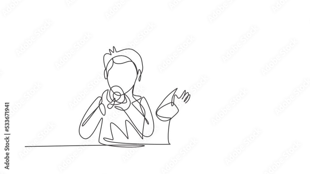 Self drawing animation of single line draw two Arabian boy, girl having donuts meal with hand around table. Enjoy breakfast at home. Tasty and healthy food. Continuous line draw. Full length animated. Self drawing animation of single line draw two Arabian boy, girl having donuts meal with hand around table. Enjoy breakfast at home. Tasty and healthy food. Continuous line draw. Full length animated.