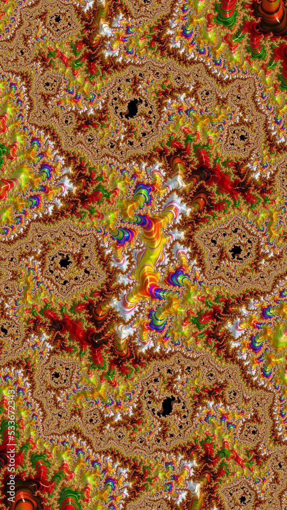Fototapeta premium Artistic and imaginative digitally designed abstract 3D fractal background