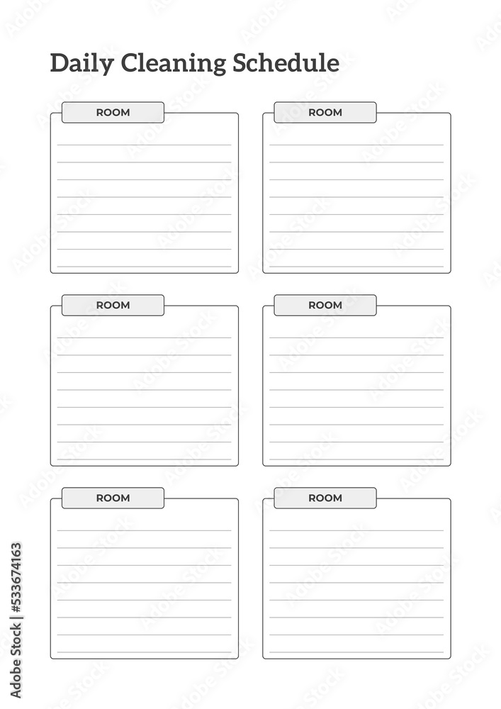 Elegant Daily Cleaning Schedule Planner Template Sheet Minimalist elegant-daily-cleaning-schedule-planner-template-sheet-minimalist