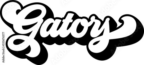 Gators lettering for t-shirt personalization