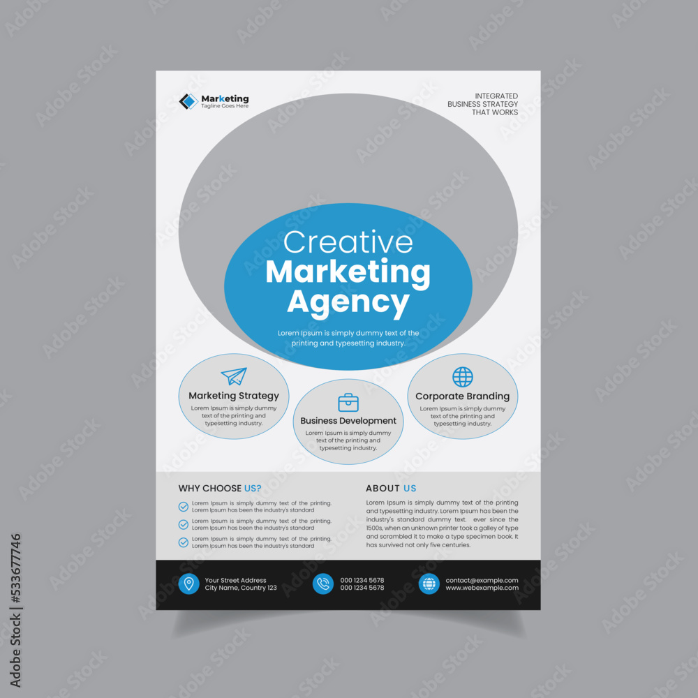 Creative Marketing Agency Flyer Template Creative Marketing Agency Flyer Template