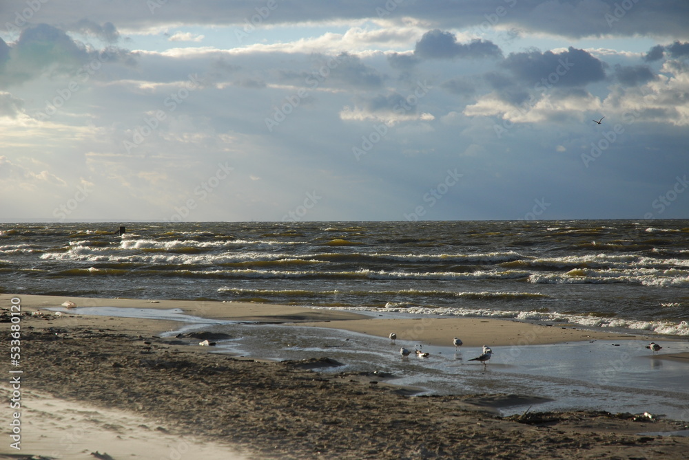 morze bałtyckie, Baltic Sea, plaża, chmury, Jantar, Polska morze bałtyckie, Baltic Sea, plaża, chmury, Jantar, Polska