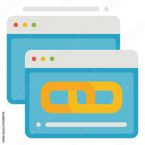 Backlink flat icon