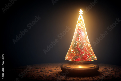 Christmas Lamp, christmas star, decoration cristmas card with free space for your text