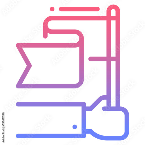 Achieve line gradient icon