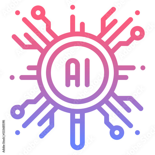 intelligent line gradient icon
