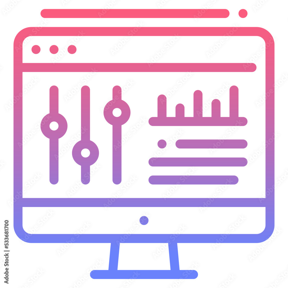 Web line gradient icon Web line gradient icon