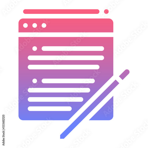 blogging Solid gradient icon