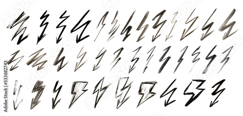 Brush Drawing Lighting Strike Icon