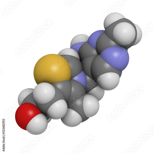 Vitamin B1 (thiamine) molecule photo
