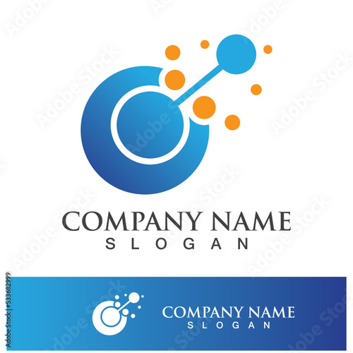 Molecule vector illustration design