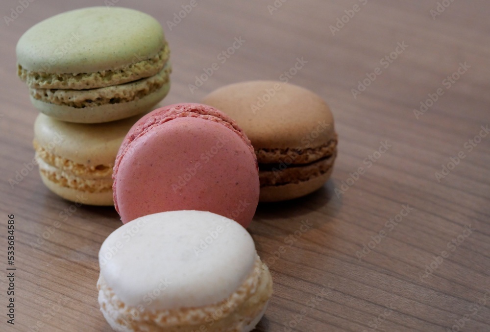 Leckere bunte französische Macarons Leckere bunte französische Macarons