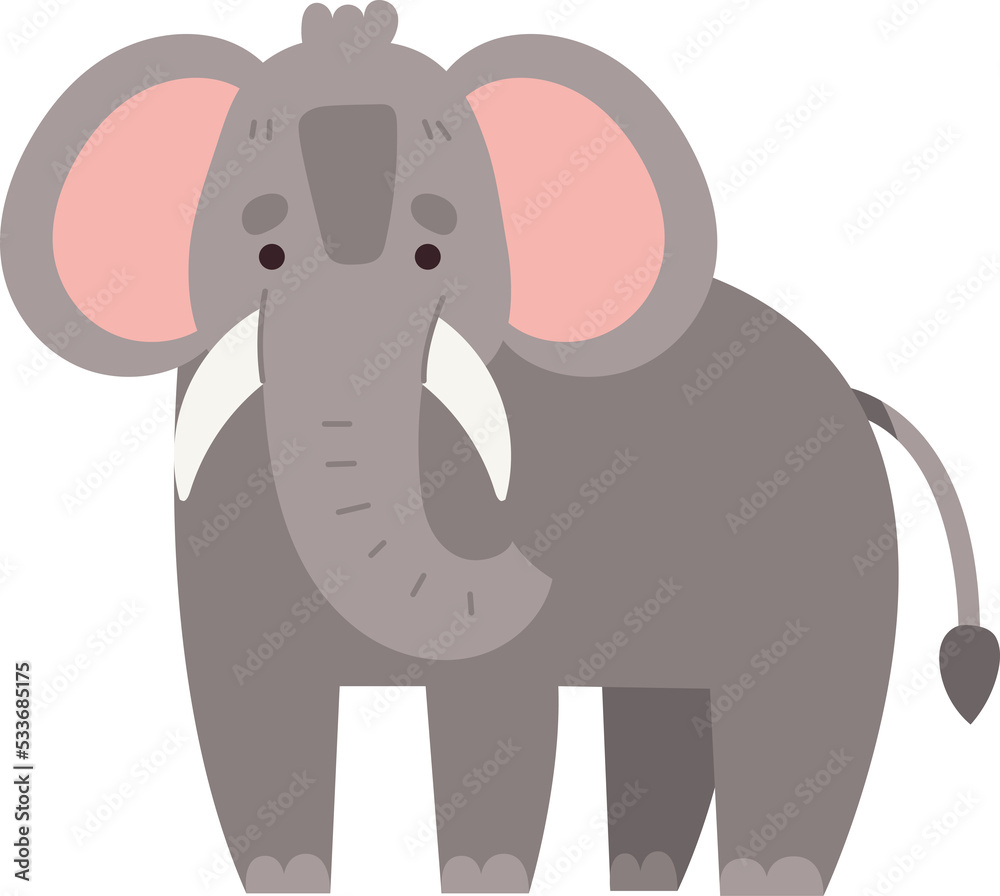 Naklejka premium elephant cute animal zoo isolated clipart