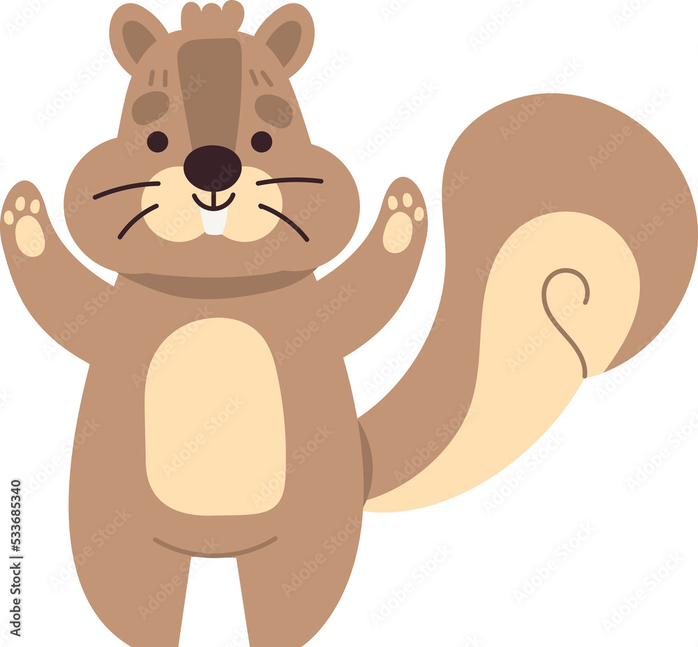 Fototapeta premium squirrel cute animal zoo isolated clipart