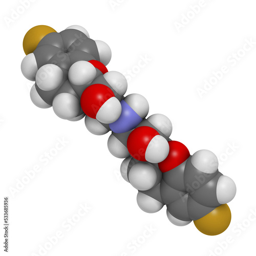 Nebivolol beta blocker hypertension drug  chemical structure.