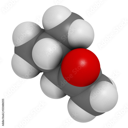 Картината върху платно Methyl isobutyl ketone molecule