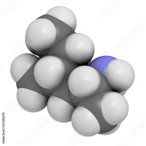 Methylhexanamine  1 3-dimethylamylamine  DMAA  stimulant drug  chemical structure.