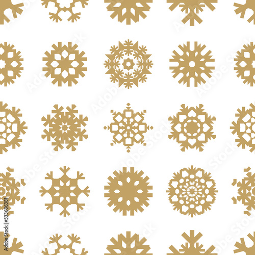 Snowflakes Seamless Pattern, Christmas Background