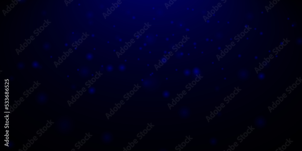 Vector neon blue glitter particles background effect for luxury greeting rich card. Stardust sparks in an explosion on a black background.