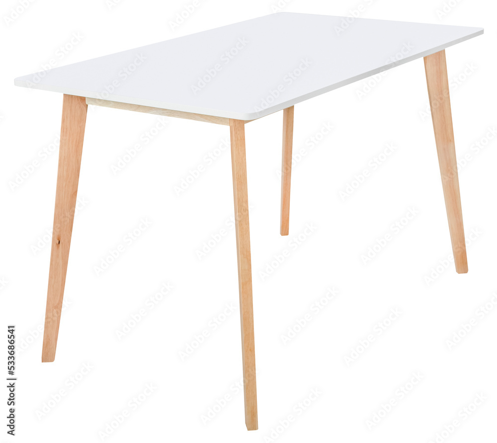 Modern design table. Isolated on a white background. Interior element ...