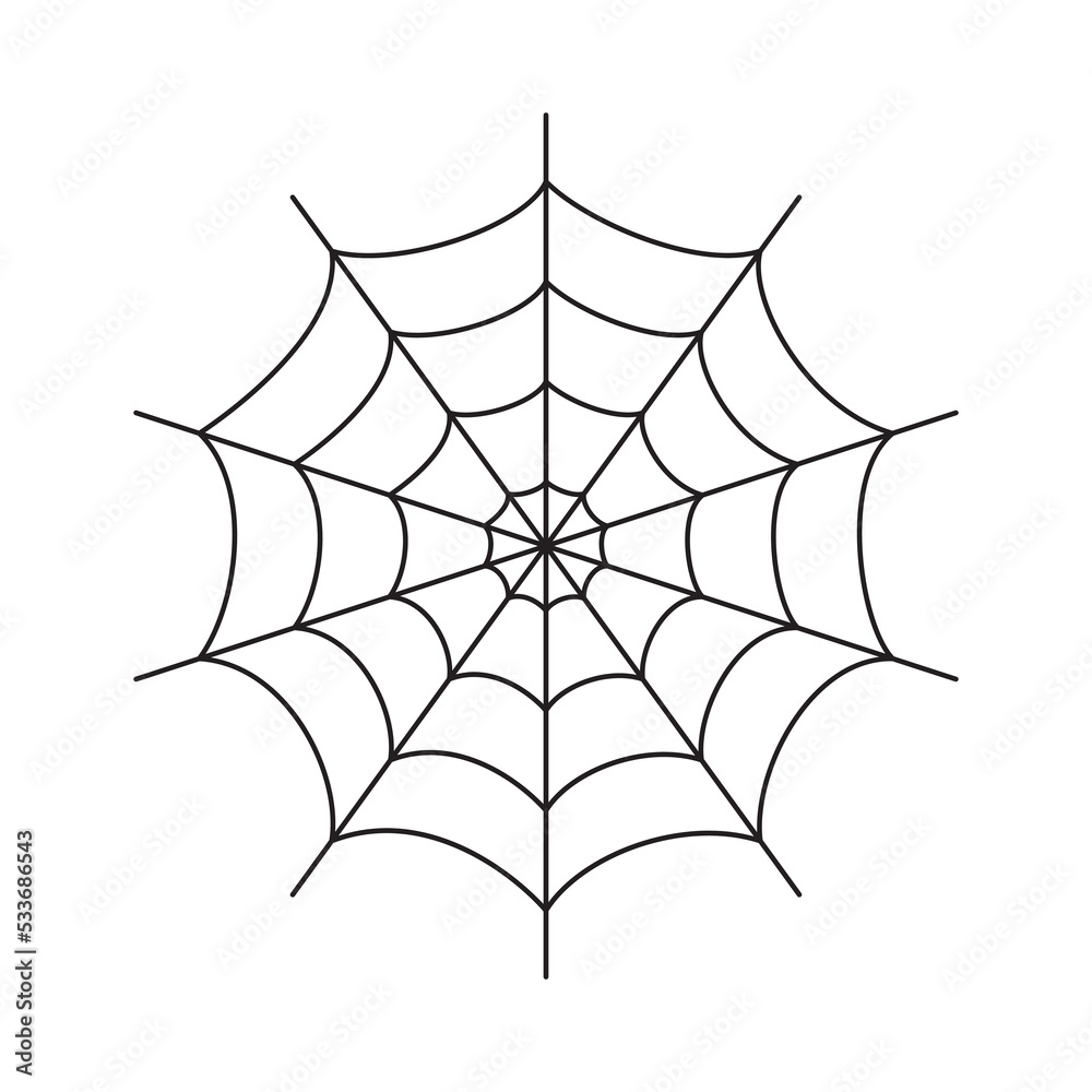 Spider Web Icon, Cobweb Silhouette, Hanging Web Sign, Spiderweb Trap Isolated Spider Web Icon, Cobweb Silhouette, Hanging Web Sign, Spiderweb Trap Isolated
