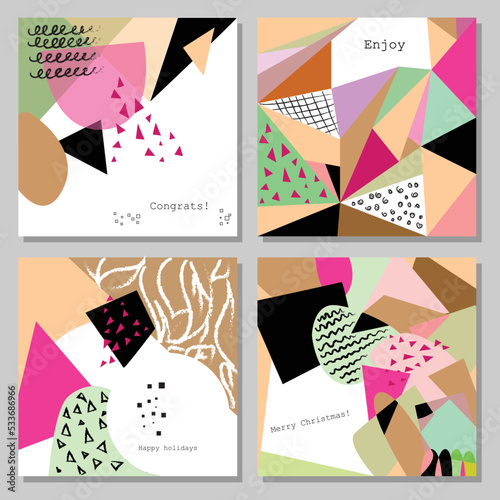 Creative cover design. Social banner template. Editable mockup for stories, post, blog, sale and promotion. Abstract modern coloured shapes, line arts background design for web and mobile app.