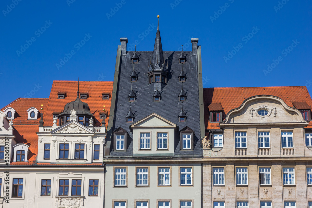 Historic buildings on the market square of Leipzig, Germany Historic buildings on the market square of Leipzig, Germany