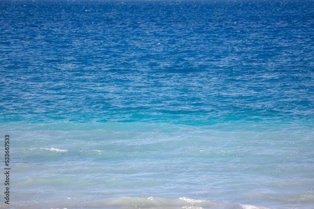 Blue water in the sea as an abstract background.