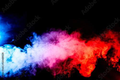 Stripe of Smoke Cloud with red and blue