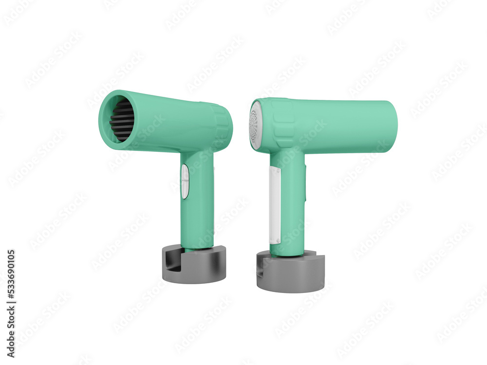 Transparent Glossy Cordless Electric Hair Dryer Image