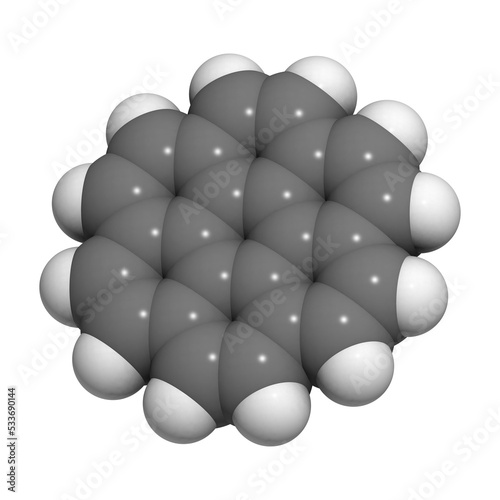 Coronene polyaromatic hydrocarbon (PAH) molecule. photo