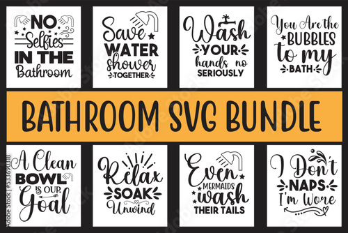 Bathroom svg design bundle