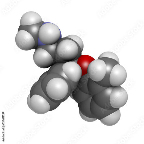 Atomoxetine attention-deficit hyperactivity disorder  ADHD  drug  chemical structure.