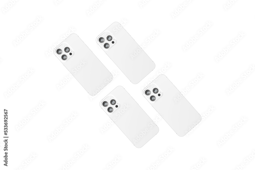Realistic blank phone illustration. UI UX app presentation. 3D Render. Realistic blank phone illustration. UI UX app presentation. 3D Render.