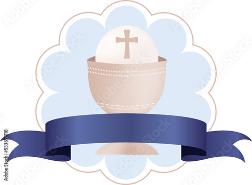 First Holy communion sacred chalice, design for a boy communion