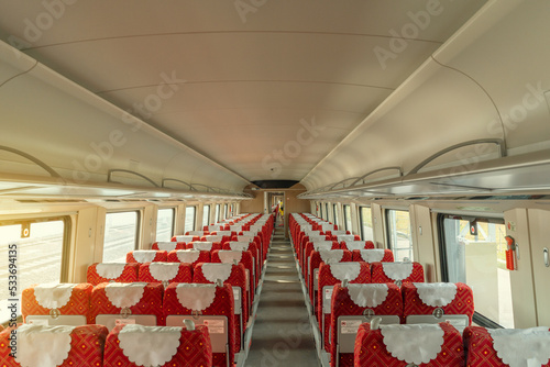 Inside Medium and high speed trains Laos-China