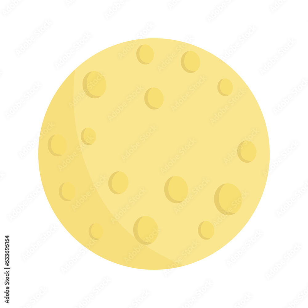 Full magic moon icon. Flat illustration of full magic moon vector icon for web design Full magic moon icon. Flat illustration of full magic moon vector icon for web design