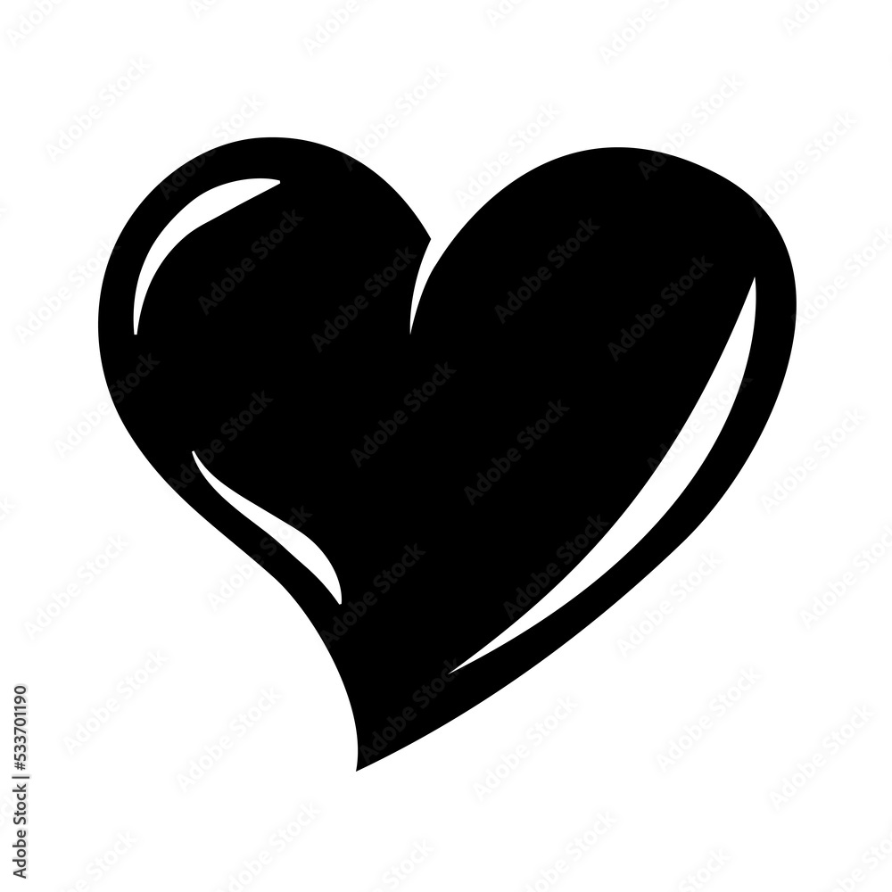 Abstract, stylized heart icon, PNG with transparent background Abstract, stylized heart icon, PNG with transparent background