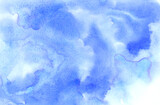 hand drawn watercolor blue background with texture