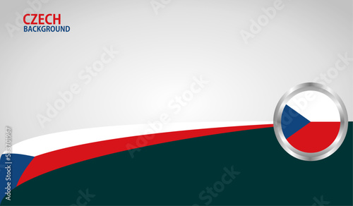 Czech National Flag, Vector background for Independence Day and various other events