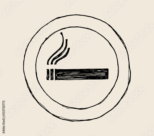 No smoking sign , vector illustration