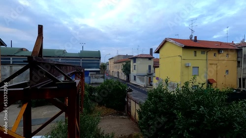 Nightlapse on an Italian Industrial City. photo