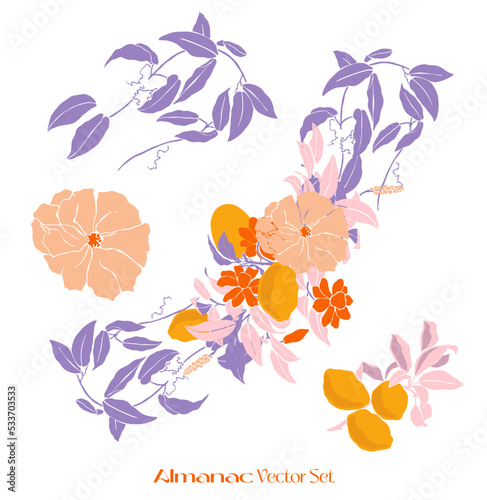 Vector Children's Illustration Friendship Children Girls, Citrus, Children, Bouquets, Flowers, Freak Fruits, Roses, Bindweed, harvest