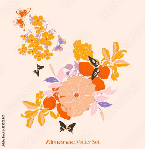 Vector Children's Illustration Friendship Children Girls, Citrus, Children, Bouquets, Flowers, Freak Fruits, Roses, Bindweed, harvest