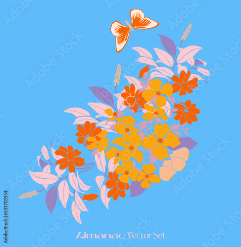 Vector Children's Illustration Friendship Children Girls, Citrus, Children, Bouquets, Flowers, Freak Fruits, Roses, Bindweed, harvest