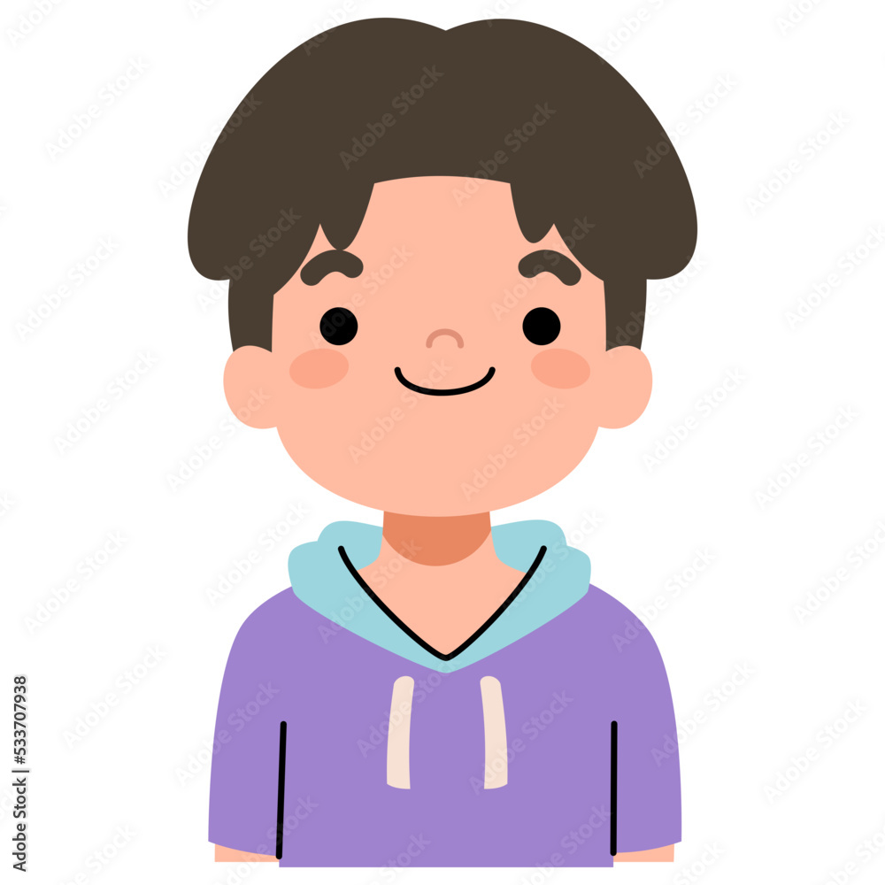 Smiling Boy Avatar, Kid Avatar Illustration