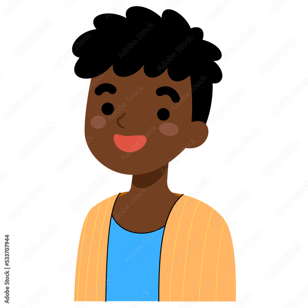 Smiling Boy Avatar, Kid Avatar Illustration