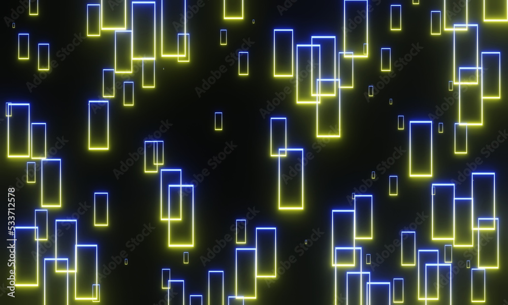 3d render abstract neon background