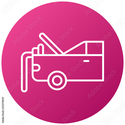 Car Trunk Cleaning Icon Style